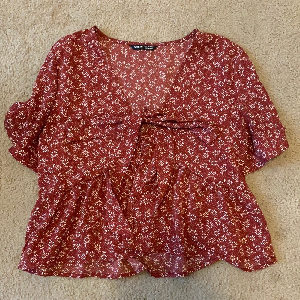 Shein Flowy Crop Top